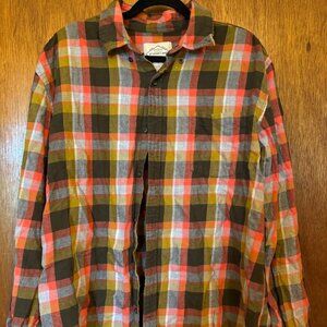 St. John's Bay Orange and Yellow Flannel